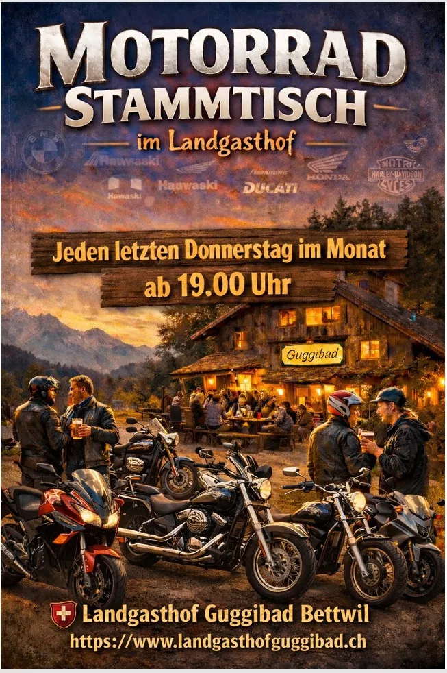 Motorrad Stammtisch Landgasthof Guggibad